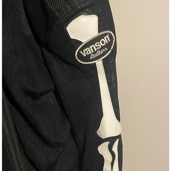 vintage made in usa πΊπΈ vanson mesh moto skeleton jacket π₯ π¨ - Picture 2 of 11